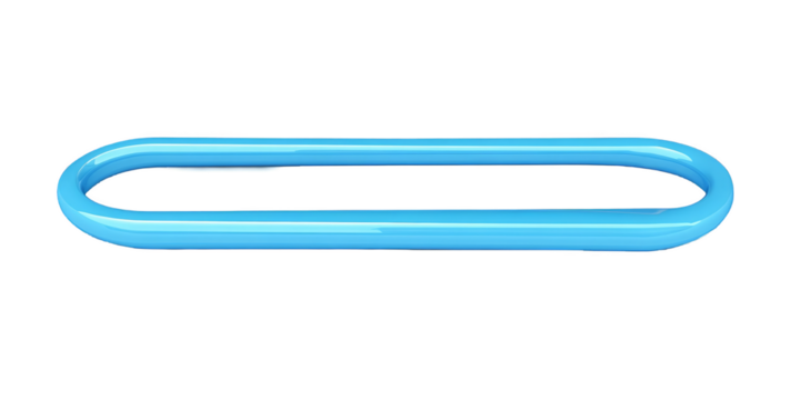 Isolated 3D Rendered Blue Loop Shape Illustration On Transparent Background