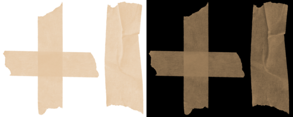 Torn Kraft Plush Sign Tape Mockup for Sticker or Scrapbooking Designs in PNG Format With Jagged and Smooth Edge Variety Isolated on a Transparent or White Background