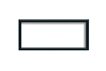 Isolated Black Frame Illustration With White Space Isolated Background