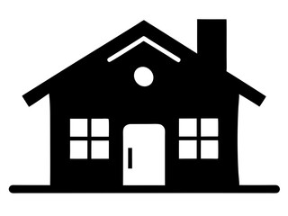 Home Silhouette Vector & Cozy House Icon SVG
