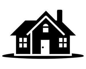 Home Silhouette Vector & Cozy House Icon SVG