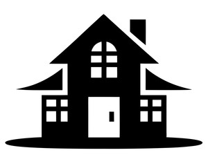 Home Silhouette Vector & Cozy House Icon SVG