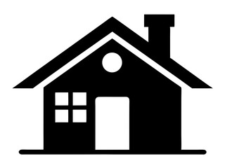 Home Silhouette Vector & Cozy House Icon SVG