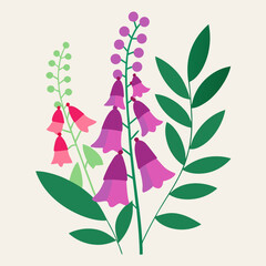 vector illustration of a pink flower
