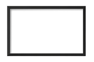 Obraz premium Isolated Black Frame Mockup On Transparent Background Professional Design