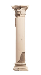 Isolated Illustration Of Ancient Roman Column Against Transparent Background