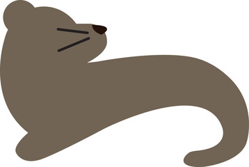 vector illustration of an otter