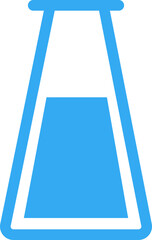 Test tube icon . chemistry, laboratory and medical design element vector  isolated on transparent background. Concept science, pharmacy, beaker, medical glass, vial for app and website.