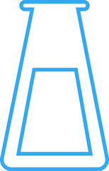 Test tube icon . chemistry, laboratory and medical design element vector  isolated on transparent background. Concept science, pharmacy, beaker, medical glass, vial for app and website.