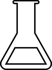 Test tube icon . chemistry, laboratory and medical design element vector  isolated on transparent background. Concept science, pharmacy, beaker, medical glass, vial for app and website.