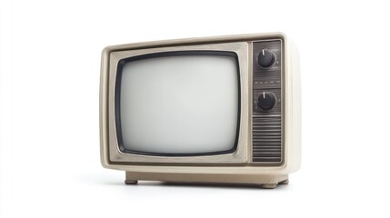 An Isolated Vintage Television Set Casting Nostalgic Reminiscent Shadows