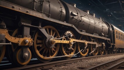 Naklejka premium train on the railway