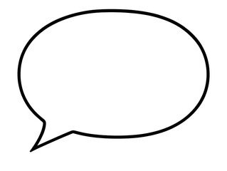 Isolated Transparent Black Speech Bubble Outline Graphic Illustration Design