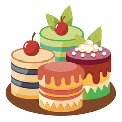 vector illustration of a cake