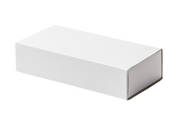 Isolated White Box Mockup As A Packaging Product Template On Black Background