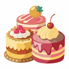 vector illustration of cake