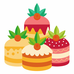 set of cakes