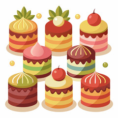 set of cakes