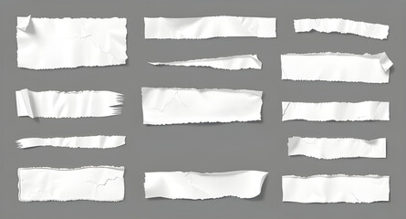 set of white paper sheets