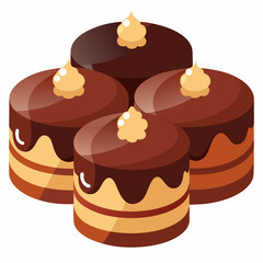 vector illustration of a chocolate cake