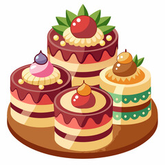 cake with cherries