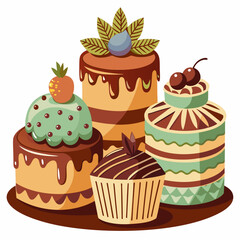 set of cake