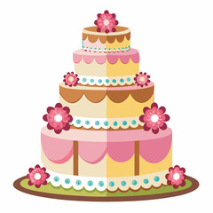 wedding cake with roses