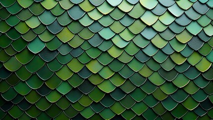Emerald Green Dragon Scale Pattern Reptilian Texture Background Design