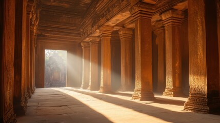 A treasure storage chamber deep within an ancient temple.