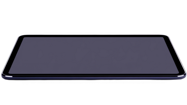 Realistic Tablet Illustration On A Transparent Background With Touch Screen Display