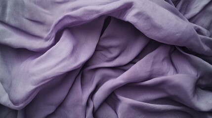 Fototapeta premium Wrinkled lilac gray sheet. Generative AI