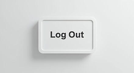 Log Out Button on White Surface, Signifying Account Termination