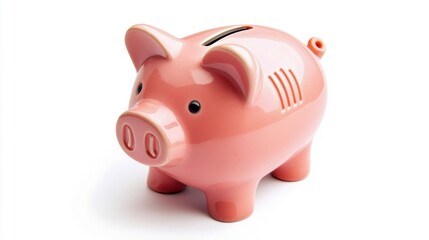 Obraz premium Cute Minimalist Piggy Bank for Saving Coins