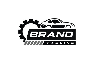 Obraz premium car gear text logo