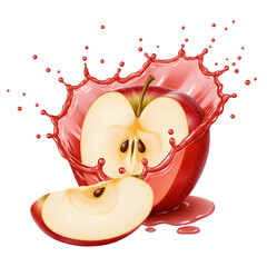 Fresh Apple with Splash Effect