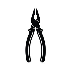 Pliers silhouette isolated on a white background