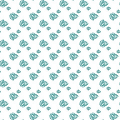 Fish Story Seamless Vector Pattern Design 