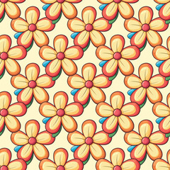 Fototapeta premium flower Seamless Pattern Design with leaf
