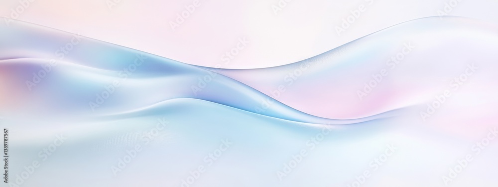 Poster soft pastel waves create a calming abstract background with gentle gradients and smooth transitions 