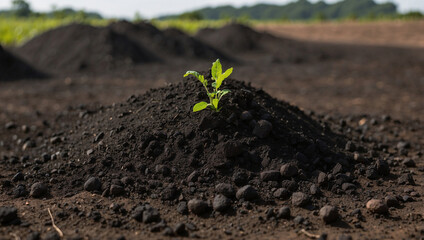 Rich Black Soil Ideal for Gardening and Agriculture with Nutrient-Rich Composition