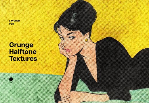 Diagonal Grunge Halftone Textures