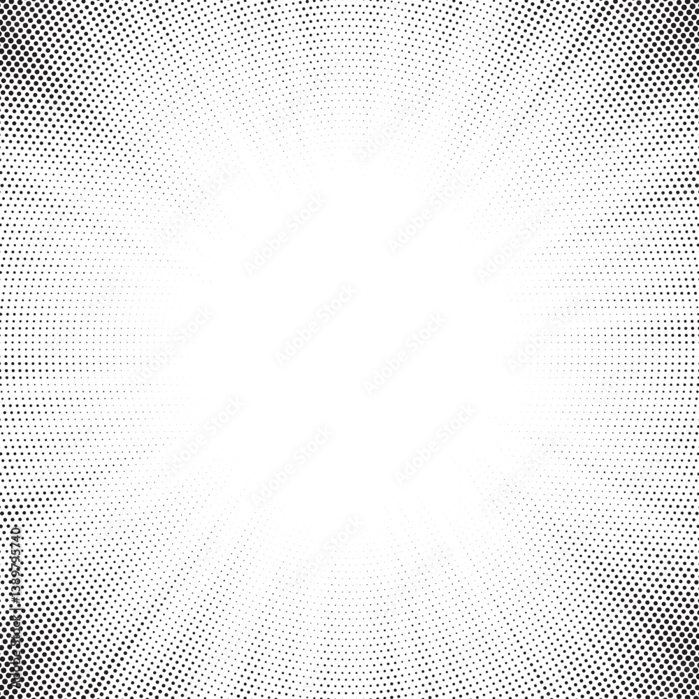 Poster Halftone dotted background. Halftone effect vector pattern. Circle dots isolated on the white background. 