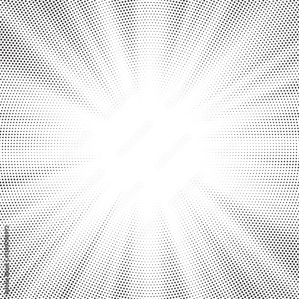 Aufkleber Halftone gradient sun rays pattern. Abstract halftone vector dots background. monochrome dots pattern. Vector background in comic book style with sunburst rays and halftone. Retro pop art design.
