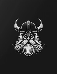 Viking symbol, logo, beard, barbarian, Tattoo, vector, Northman