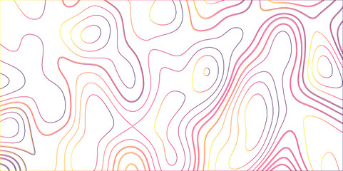 Topographic canyon geometric map relief texture with curved layers and shadow. abstract White background with a beautiful pattern, Topographic contour lines vector map seamless pattern vector.