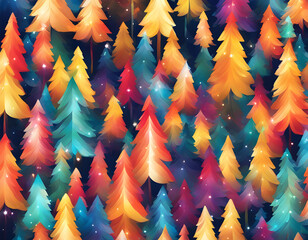 abstract colorful sparkling pattern like Pine tree background