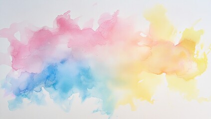 Abstract watercolor painting with pastel colors