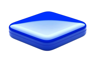 3d Rendered Abstract Blue Diamond Shape Isolated On Transparent Background