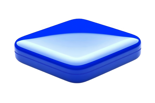 3d Rendered Abstract Blue Diamond Shape Isolated On Transparent Background - Powered by Adobe