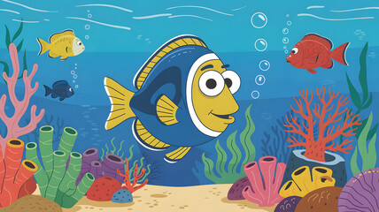 Naklejka premium The Fish Detective